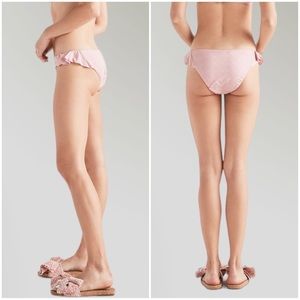 Lucky Brand “All the Frills” Ruffle Mauve Bikini Bottoms